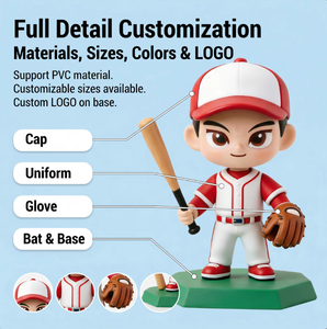 Figurine de dessin animé sportive personnalisée en PVC, statue de collection, ornement de bureau, cadeau, série multi-personnages, lot en vrac, pour les amateurs - Product Image 2