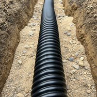 Tuyau corrugué en spirale double couche en HDPE 40 mm haute pression, durable, résistant aux UV, haute résistance pour utilisation souterraine ISO