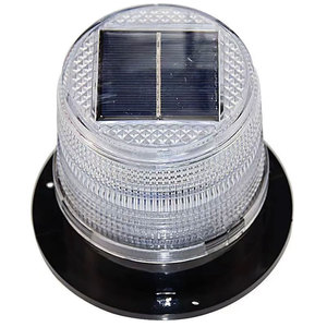 Luz de baliza solar intermitente de proximidad impermeable de seguridad, luz de advertencia estroboscópica de baliza de 4 Led barata para emergencia de puerta de enlace de vehículo - Product Image 5