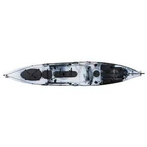 New Design Professional OEM Dace Pro Angler14FT Single Fishing Kayak With Kayak Accessories Sit On Top LLDPE Rotomolded Kayak