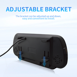 7 "TN Car <span class=keywords><strong>Rear</strong></span> <span class=keywords><strong>View</strong></span> gương <span class=keywords><strong>Monitor</strong></span> điều khiển từ xa 4pin hàng không nối Clip-on Thiết kế 12-24V cho xe ô tô/rvs/Xe Tải/Xe Tải - Product Image 3