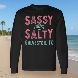 T-shirt a maniche lunghe Sassy And Salty Galveston Tx - Product Image 3