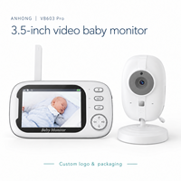 Monitor Bayi Video 3,5 Inci dengan Layar Temperatur Ruangan dan Aktivasi Suara, Komunikasi Dua Arah untuk Perawatan Bayi VB603 Pro