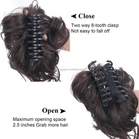 WE16 Extensiones de Cabello Sintético con Pinza para Cola de Caballo, Moños Despeinados y Postizos para Mujer