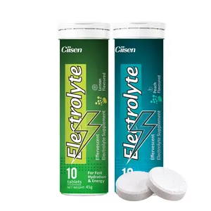 Private Label Elektrolyt-Getränke tablette erhöhen die Energie, um Müdigkeit zu lindern Fitness-Fitness-Elektrolyt-Brause tabletten