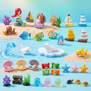 Figurines miniatures mignonnes en résine d'animaux marins, cadeaux de la Fée des Dents, récompenses pour les étapes importantes des enfants, incitations pour l'apprentissage de la propreté, vente en gros - Product Image 4