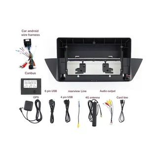 ajuste bmw Suppliers-Ai jia-kit de embellecedor de fascia estéreo, montaje de placa de panel estéreo, marco de coche, para BMW X1, 10 pulgadas, 2010-2016