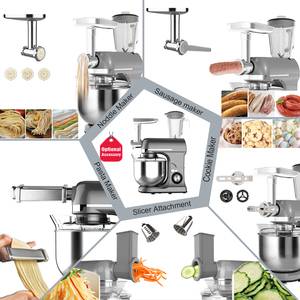 5-en-1 multifonctionnel cuisine appareils cuisine d'aide avec mélangeur et hachoir à viande 1000W 5L bol en acier inoxydable - Product Image 3