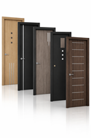 Porte intérieure moderne en placage de bois massif, fabrication directe d'usine, taille personnalisée, OEM ODM pour hôtel, appartement, villa