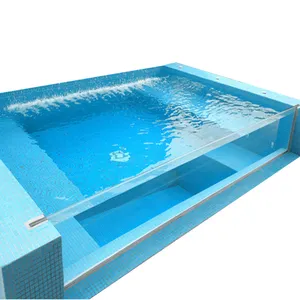 Pg proteção uv transparente acrílico aboveground vidro natação piscinas