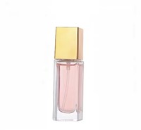 Flacon de parfum carré de luxe en verre de 40 ml avec couvercle scellé, emballage cosmétique pour huile essentielle et parfum, élégant, fabriqué en Chine, transparent