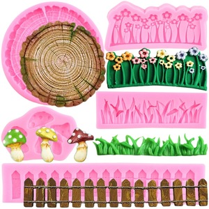 Flower Silicone Mold For Cake Decorating DIY Fondant Chocolate Candy Mold Green Pink Light Gray - Product Image 5