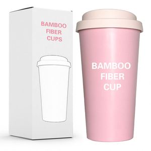 Tasses à café réutilisables en bambou de 20 oz/600 ml, portables, écologiques, compatibles micro-ondes, gobelets à boisson en plastique - Product Image 3