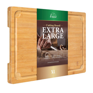 Planche à découper en bambou 17,6 x 12 pouces avec poignée, forme rectangulaire, pour couper la viande, usage domestique - Product Image 5