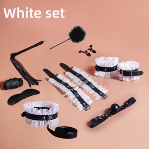 Ensemble <span class=keywords><strong>de</strong></span> jouets sexuels SM, dentelle <span class=keywords><strong>de</strong></span> bondage, accessoires d'entraînement pour femme esclave, menottes, attaches pour les pieds, bouchon buccal, jouets pour adultes - Product Image 6