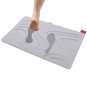 Alfombrilla para platos de piedra grande seca de diatomita al por mayor con patrón ondulado para encimera de cocina platos de secado rápido antideslizante respetuoso con el medio ambiente - Product Image 1
