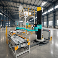 Ligne de palettisation et d'emballage à colonne unique 5kg 15kg 25kg 40kg, palettiseur de sacs pour riz, ciment, granulés de bois, robot palettiseur