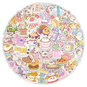 Material de PVC impermeable adorable pegatinas de dibujos animados lindos para niños - Product Image 6