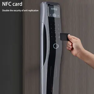 Smartier Cerradura kunci pintar Digital otomatis, Wifi keamanan sidik jari biometrik kunci wajah untuk pintu depan
