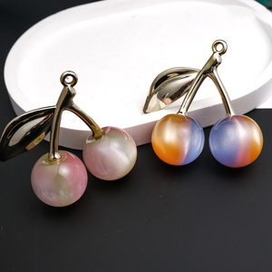 60*55mm Acrylique Perle Mélange Cerise Pendentif Lâche Perles Rouge Cerise Pendentif pour DIY Collier Fait Main - Product Image 6