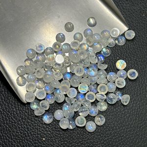 Оптовая продажа круглый плоский дно 1,5 мм до 8 мм натуральный белый лунный камень Кабошон свободный драгоценный камень - Product Image 4