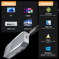MAIWO M.2 NVMe ke USB4.0 Type-C Enclosure M.2 M-Key SSD Casing Eksternal 80Gbps Mendukung 2280 NVME SSD untuk Laptop PC Ponsel