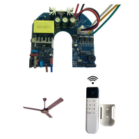 Carte de commande de ventilateur de plafond AC/DC 60W BLDC avec affichage numérique à distance basse tension DC 60W Circuit de ventilateur PCB ventilateur de batterie externe PCBA