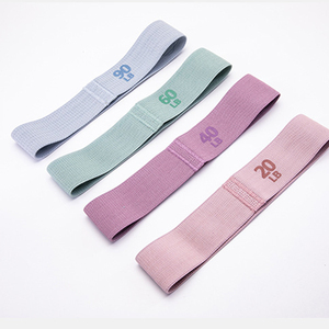 Bandes de résistance pour les hanches en <span class=keywords><strong>tissu</strong></span> polyester antidérapant et hautement élastique, haute qualité, 5-280lbs de résistance, colorées, vente en gros, bandes personnalisées - Product Image 3