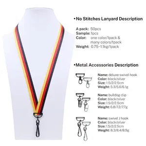 EHUA Fashion Personality Sublimation Ergonomics Seamless Smooth Lanyard Custom Neck Strap Lanyards Key Chain Without Sewing