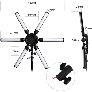 Luz LED Plegable <span class=keywords><strong>para</strong></span> Fotografía con 6 Paneles, Kit de Iluminación de <span class=keywords><strong>Estudio</strong></span> <span class=keywords><strong>para</strong></span> Grabación de Video, Transmisión en Vivo, Iluminación <span class=keywords><strong>para</strong></span> Creadores de Contenido - Product Image 6
