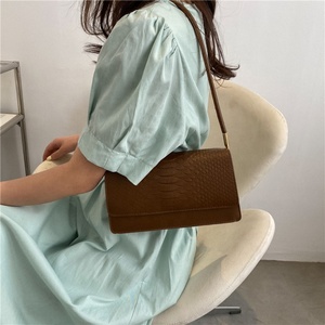 2025 Luxury Designer Pu Leather Shoulder <b>Bags</b> Adjustable <b>Long</b> Strap Vintage Crocodile-print Shoulder <b>Bag</b> for Women - Product Image 2