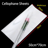 Feuilles de cellophane transparentes imperméables, papier d'emballage en cellophane pour paniers de fleurs, fournitures d'emballage et travaux manuels DIY