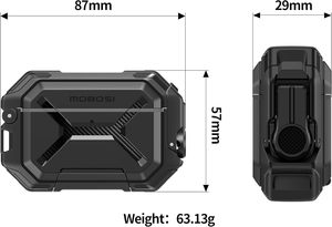 Étui MOBOSI pour Pro 3 [TPU et polycarbonate étanches IP68, compatible <span class=keywords><strong>MagSafe</strong></span>, verrouillage sécurisé et porte-clés] Noir - Product Image 5