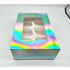 Vàng hộp phim bao gồm cho cupcakes cá nhân <span class=keywords><strong>cupcake</strong></span> hộp món tráng miệng Dip Platter với ngăn và lỗ <span class=keywords><strong>cupcake</strong></span> hộp giấy - Product Image 2