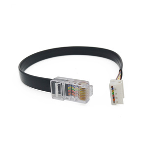 Câble d'extension <span class=keywords><strong>RJ45</strong></span> 8P8C vers connecteur IDC 8 broches UL20251 8 conducteurs, faisceau de câblage DIY, OEM, 250 mm de <span class=keywords><strong>long</strong></span> - Product Image 5