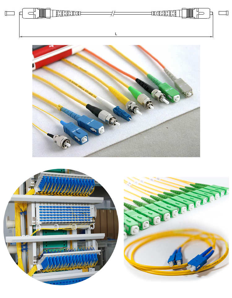 3.0mm G657A FTTH SC/UPC-SC/APC 150m Patch Cord Fiber Optic Cable