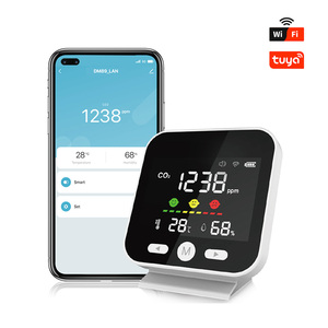 Không khí trong nhà giám sát chất lượng cụ CO2 gas Tester độ ẩm <span class=keywords><strong>Detector</strong></span> hồng ngoại <span class=keywords><strong>Detector</strong></span> Carbon Dioxide ô nhiễm báo động - Product Image 1