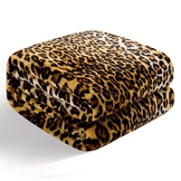 Winter-Flanelldecke Weich Leichtgewichtig Leopardenmuster Digital-Druck Heim Bett & Sofa Stil