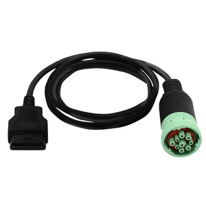 タイプ2 J1939 9Pプラグ-OBD2メスカスタム配線ハーネス トラック診断用Eldケーブル 防水銅導体 - Product Image 1