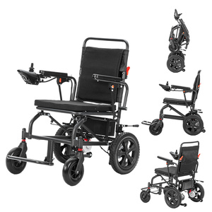 Silla de Ruedas Eléctrica Plegable Ligera con Marco de Acero al Carbono, Alcance de 15 km, <span class=keywords><strong>Precio</strong></span> Económico, para Personas Mayores - Product Image 2