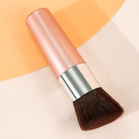 Pinceau de maquillage de haute qualité avec manche en plastique, pinceau de maquillage personnalisé avec logo, pinceau de mélange, poils synthétiques, crème, liquide, poudre, maquillage