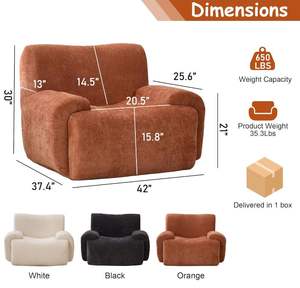 Canapé-lit <span class=keywords><strong>convertible</strong></span> surdimensionné très populaire, sans armature, en forme de nuage, fauteuil d'appoint pour appartement, salon, lecture - Design moderne - Product Image 2