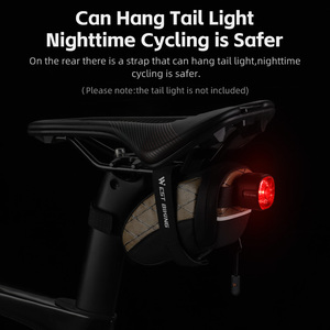 WEST BIKING Saco de selim para bicicleta, <span class=keywords><strong>mini</strong></span> saco portátil durável para mountain <span class=keywords><strong>bike</strong></span>, equipamento de ciclismo, ferramenta de estrada e almofada - Product Image 4