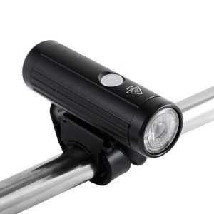 Lampe de vélo en alliage d'aluminium, phare LED rechargeable par USB, 4 modes, étanche IPX4, noir, pour la conduite nocturne et l'utilisation en extérieur - Product Image 1