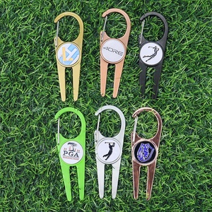 Tùy Chỉnh Sân Golf Tee Đánh Dấu Stencil Đầy Màu Sắc Báo Chí Chip Túi Mạnh Mẽ Một Mặt Kim Cương Đặt Hàng Màu Xanh USA Cần Diva Tiền Xu Phí Vis - Product Image 4