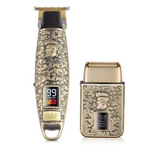 Set de Cortapelos 2 en 1, Recortador de Pelo y Afeitadora Eléctrica Recargable por USB, Regalo para Novio, Cortapelos de Barbería - Product Image 2