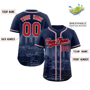 Uniseks disesuaikan 100% poliester kaus Baseball kualitas terbaik cetak Transfer panas murah kemeja bernapas ukuran Plus pilihan - Product Image 4