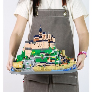 Blocs de construction en plastique à petites particules compatibles Vanger French Manche Normandy Mont Saint-Michel, jouets éducatifs pour enfants - Product Image 3