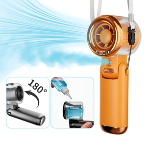 Portable Fan Cooling Plate Fan with 3600mAh Battery Mist Spray Function Wearable Humidify for <b>Car</b> Outdoor Use - Product Image 1