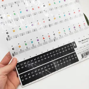 Waterproof Transparent Keyboard Mini Custom Sheets Fashionable Piano Stickers